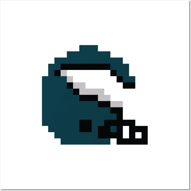 8 Bit Philadelphia Eagles Helmet Wall Art by N8I